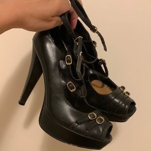 Bakers Peeptoe Strappy Heels
